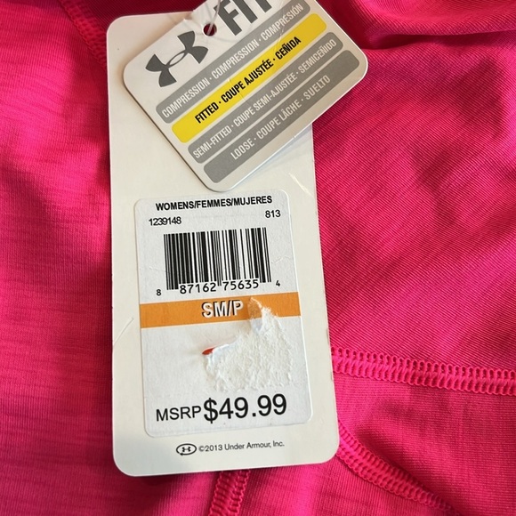 Under Armour Coldgear Womens Running Turtleneck Size Small Bright Pink - Picture 3 of 7